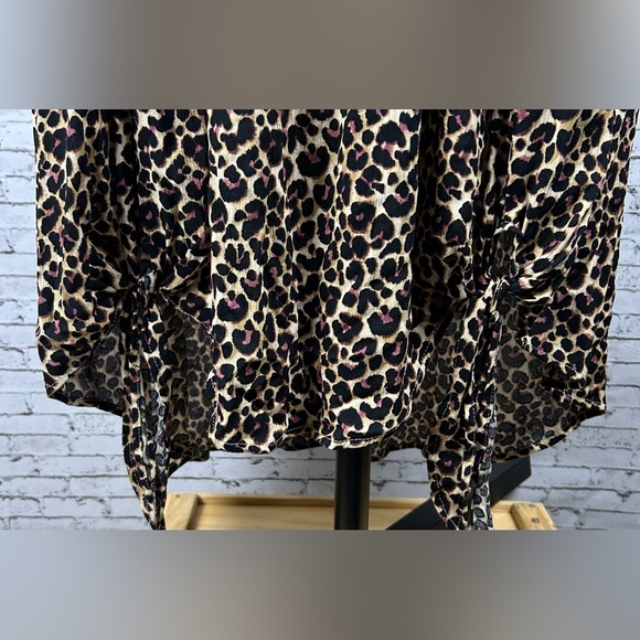 Adam Levine Leopard Animal Print maxi summer dress ties at the top size S - Picture 8 of 10